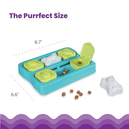 Catstages Nina Ottosson Kitty Cube Puzzle Cat Toy Treat Puzzle, 8.7"