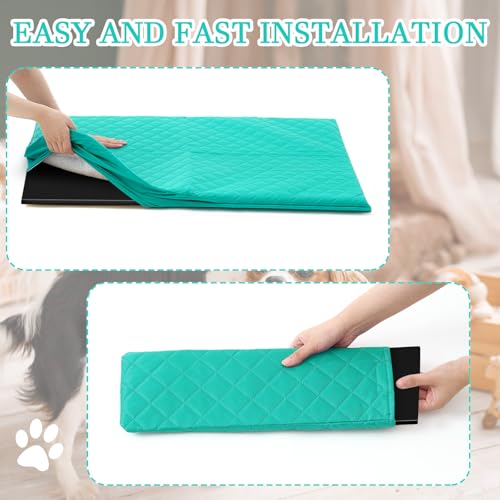 Beeveer 7 Pcs Winter Ferret Cage Liner Set Washable Ferret Pads Bedding Cage Accessories for Small Animals Hamster Rats Chinchillas Hedgehogs Guinea, Stain-Resistant Material(Light Blue) - color: Light Blue
