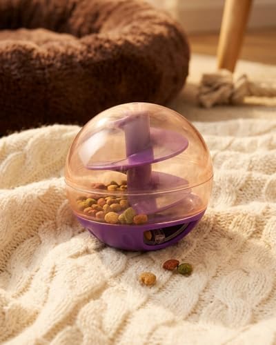 Pet Supplies Cat Leakage Toy Cat Food Dispensing Puzzle Ball, Durable and Bite-Resistant, Designed to Entertain Catsy Pet Supplies BLC689-04 - color: Purple
