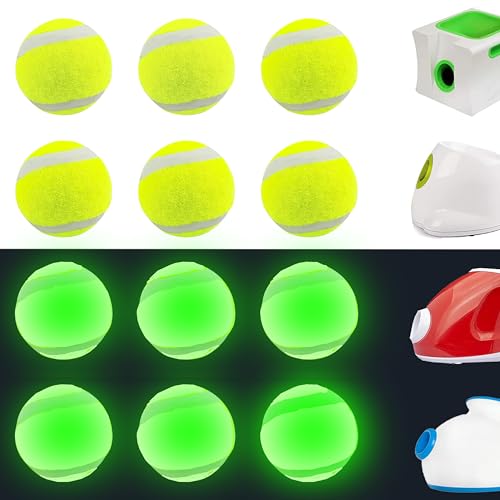 X-Small Dog Tennis Balls Dog Toys Ball 1.5" Pack of 12, Fit Ball Launchers - color: All glow-in-the-dark yellow tennis balls
