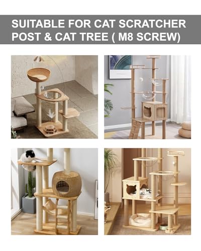 TIMHAKA Cat Scratching Post Replacement, 4 PCS 15.7 inch Sisal Pole