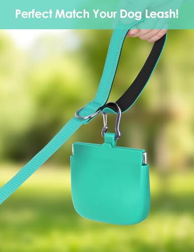 1 Cup Silicone Dog Training Treat Pouch(Turquoise) - color: Turquoise