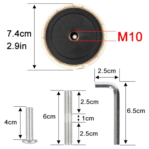 7.4cm 2.91in Diameter Cat Tree Scratching Post Replacement Sisal Pole Parts for Cat Tower (M10, 15.75in/40cm) - color: 15.75in/40cm, size: M10*2posts