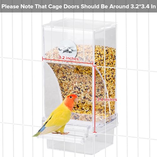 Lemtrflo No Mess Bird Feeder Water Dispenser Set, Automatic Bird Feeder - color: White