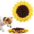 Sunflower Snuffle Mat for Dogs, 20” Washable Dog Puzzle Feed Mat - color: Sunflower