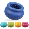 Wobbly Dog Enrichment Lick Toy, Stuffable Frozen Lick Bowl to Keep Dogs Busy, Long-Lasting Interactive Treat Dispensing Dog Toy, Silicone Fetch Catch Chew Toy(Dark Blue,L) - color: Dark blue, size: L