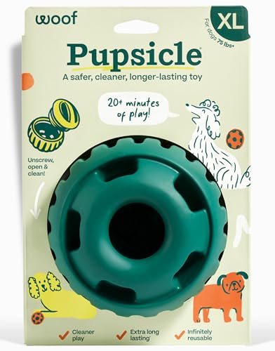 WOOF Pupsicle Interactive Dog Ball Toy for Dogs 75 lbs & Up - Green - color: Green, size: X-Large