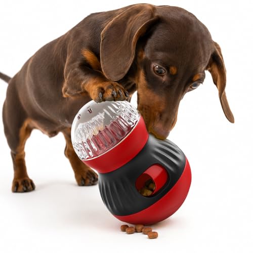 Interactive Dog Toys Adjustable Treat Dispensing Ball (Red) - color: Red