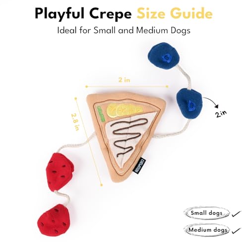 CHEWFFON Crepe Snuffle Dog Toy, Interactive Play with Treat Pockets - style: Crepe