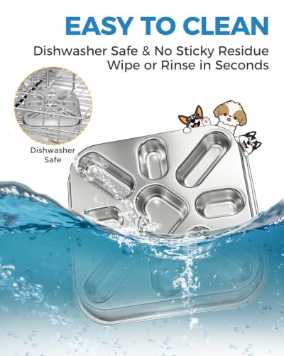 2-Pack Slow Feeder Dog Bowls with Non-Slip Mat, Stainless Steel Slow Feeder for Small & Medium Dogs, 2.5 Cups Pet Bowl for Slows Down Eating, Dishwasher Safe, Anti-Gulping Dog Bowl - size: 2.5 Cup 2 Pack