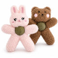 Cat Toys with Catnip Kitten Chew Bite Supplies Boredom Relief Fluffy Kitty Teeth Cleaning Chewing Cat Lovers Interactive Plush Gift (Rabbit&Bear) - color: Rabbit&Bear