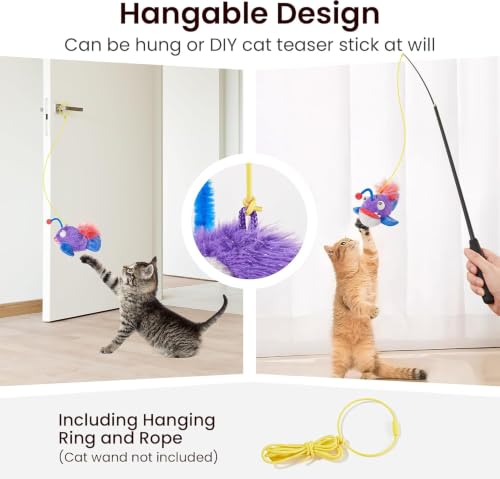 Potaroma Cat Toys Flapping Fish, Interactive Anglerfish with Catnip