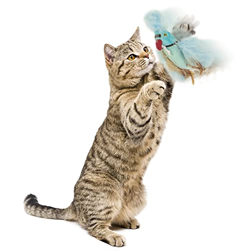 Petlinks HappyNip Blue Beauty Plush Cat Toy, Contains Silvervine & Catnip - Blue, One Size - color: Blue Beauty Bird, size: Set of 1