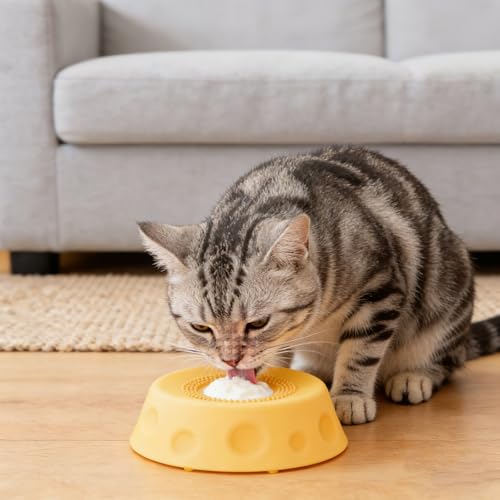 Dog Lick Bowl with Ball,Lick Ball Bowl for Dogs,Dog Licking Bowl with Rolling Ball,Slow Feeder Ball Bowl to Slow Pet Eating,Rolling Ball Dog Bowl Give Pet More Time to Enjoy Eating. (Gray) - color: Gray