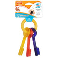 Nylabone Puppy Chew Teething Key Ring Dog Chew Toy, Bacon Flavor, Small - size: Small