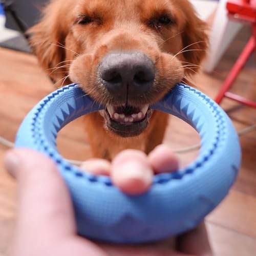 3Pcs Tough Durable Ring Toy for Dogs Tug Ring Strong Rubber Dog Fetch Toy for Small Medium Breeds Pack of 3