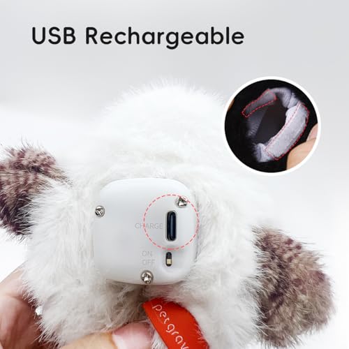 Interactive Cat Toys for Indoor Cats, Flying Bird Toy with Flapping Wings - color: Black White