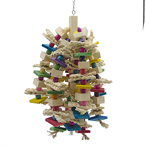 Large Parrot Bird Chewing Toy, Bird Parrot Blocks Knots Tearing Toy