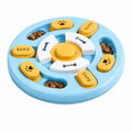 Interactive Dog Puzzle Toy Slow Feeder – Dog Enrichment Toys for Mental Stimulation, Anti-Slip Food Puzzle Bowl, Slow Eating Feeder for Puppies & Dogs, Boredom Relief Pet Toy (Blue and Yellow)