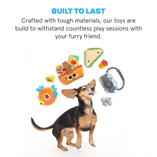BarkBox Dogo Dunkers Plush Dog Toy - for Extra Small to Medium Dogs - color: Dogo Dunkers