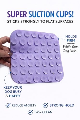 2 Pack Dog Lick Mats with Lid and Spatula, Silicone Slow Feeder Mats