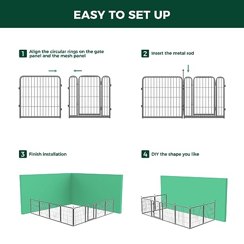 FXW Aster Dog Playpen Designed for Yard, 24"H, 24 Panels - size: 24"H & 24 Panels