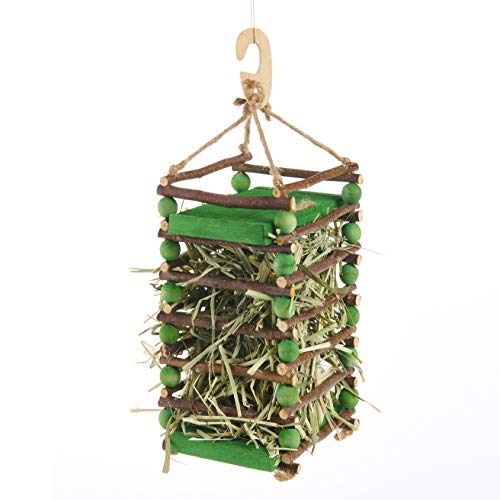 Oxbow Apple Stick Rabbit Hay Feeder, Guinea Pig Hay Holder, Chewable
