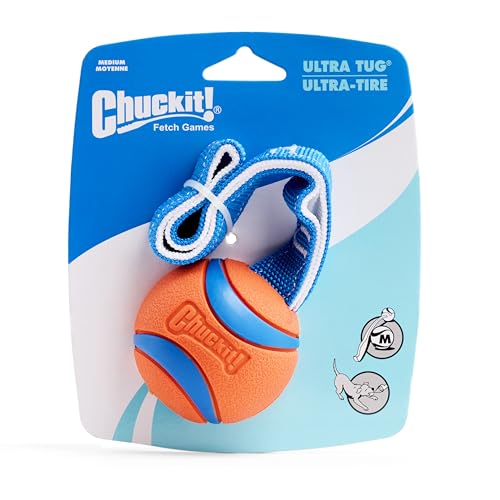 Chuckit! Ultra Tug Dog Toy, Medium, Fetch & Tug Ball for Dogs 20-60 Pounds - size: Medium, style: Ultra Tug