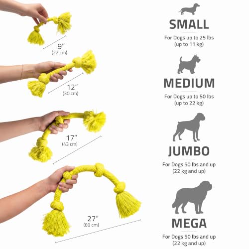 Playology Tug Rope Dog Toys for Large Breed Dogs - Mega Size, Chicken Scent - size: Mega, style: Chicken