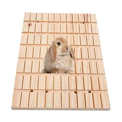 Litewoo Rabbit Scratch Board Claws and Teeth Care Chew Toys Bunny Wood Pad - color: A 10.63x7.87 inch