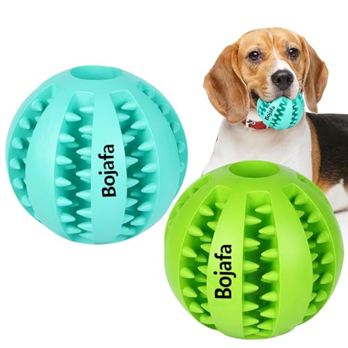 Treat-Dispensing Dog Toys: 2Pack Dog Balls for Teething - size: 2.8in for Small & Medium Dogs