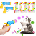 TEAWOO 100Pcs Cat Toys Pom Pom Balls with 2 Launcher Set - size: 2 launchers & 100 balls