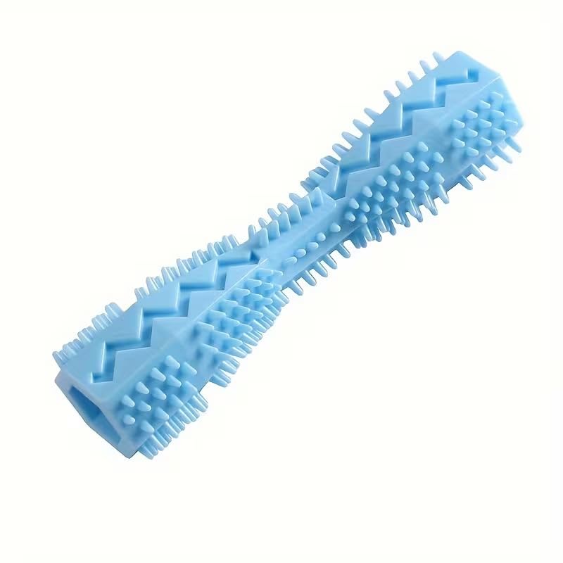 Dog Toothbrush Toy Soft Rubber Molar Stick for Chewing, Teething and Interactive Dental Cleaning at Home, Travel, Playtime, Green - color: Blue