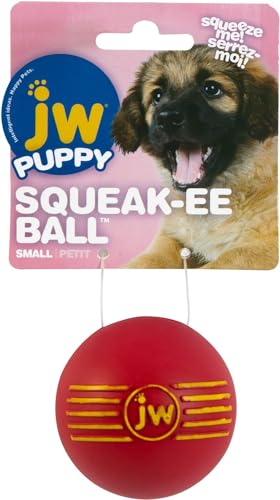 JW Pet Squeak Squeaker Dog & Puppy Fetch Chew Toy Small Ball 3 Pack