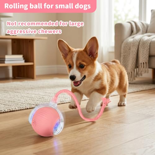 Cat Toys for Indoor Cats Smart Automatic Ball Moving Chase Dogs Toy, Pink - color: A3-Pink