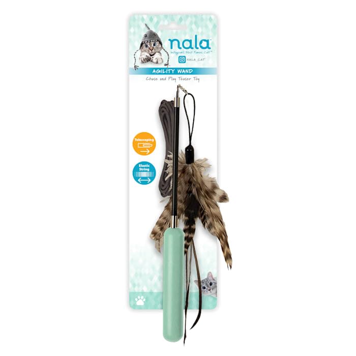NALA Cat Agility Feather Wand Cat Toy Medium