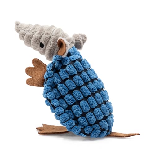 Hollypet Armadillo Squeaky Puppy Dog Toys for Small Medium Dogs, 6" - color: Blue, size: 6 IN