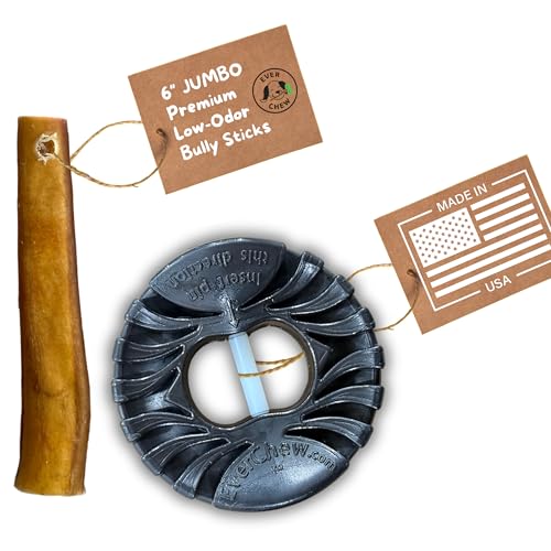 Bully Stick Holder for Dogs (SuperChew, Jumbo 6" Bully Stick, 16–120+ lbs) - size: Large | 16 to 120+ lbs