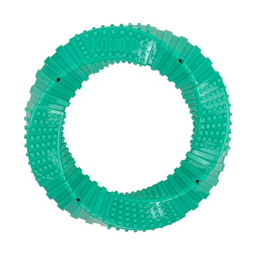 KONG CoreStrength Dog Toy – Ring – Durable Tough Chew Toy for Medium & Large Dogs – Textured Dental Chew for Teeth & Gums – Fetch & Interactive Play - color: Ring