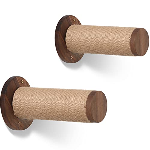 FUKUMARU Cat Wall Steps, 11.8 Inch, 2 of Pack - color: Brown