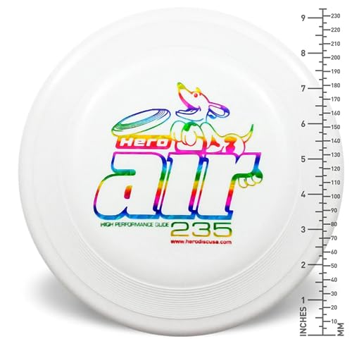 Hero Disc USA Hero Air 235 Dog Disc, Outdoor Dog Toy and Pet Disc, Lightweight Dog Flying Disc Pack of 2 (Pink)