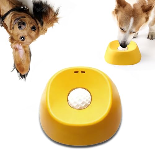 SOOPLEU Lick and Roll Bowl for Dogs – No-Mess Slow Feeder for Bone Broth, Yogurt & Supplements | Lick and Roll Bowl with Anti-Spill Rolling Ball | for Senior Dogs, New Puppies & Post-Op Nutrition