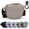 Silicone Dog Treat Pouch with Training Clicker - color: Milky tea, size: 1 PACK
