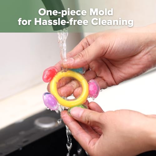 Haakaa Silicone Ferris Wheel Teether, Freezable Teething Ring for Babies
