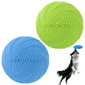 XIGOU Dog Flying Disc, 2 Pack Dog Flyer Toys, Soft Rubber Interactive Lightweight Flying Disc Dog Toy for Small Large Dogs - Floats in Water & Safe on Teeth, 7.2 inch. - color: Blue & Green