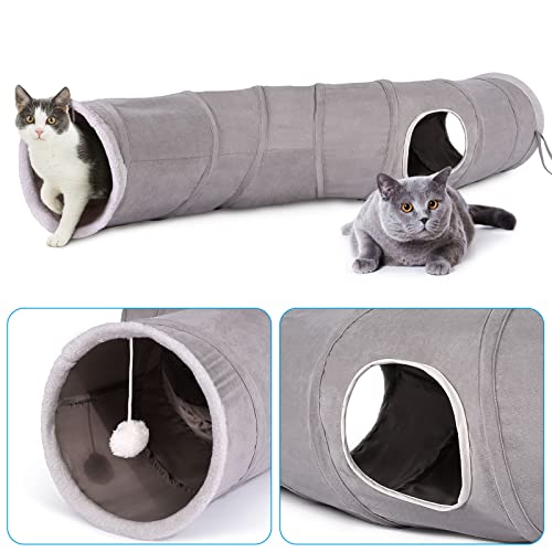 Ownpets S-Shape Cat Tunnel Toy 48"L x 10"D, for Cats, Puppies & Small Pets - size: 10 Inches in Diameter