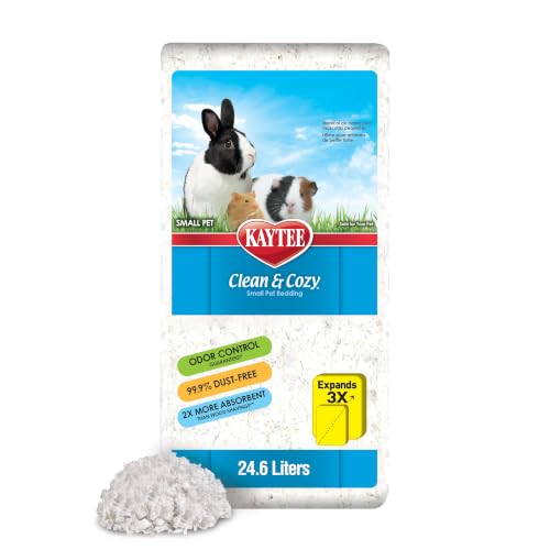Kaytee Clean & Cozy Paper Bedding for Small Animals, White, 24.6 Liters - size: 24.6 Liter