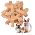 Wooden Chewing Toy for Small Animals, Natural Wood for Rabbit, Guinea Pig, Bunny, Chinchilla (Colorless)
