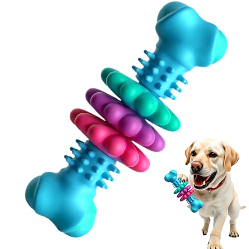 Puppy Teething Toy, Durable Chew Toy for Small Dogs, Interactive Bone Toy to Keep Puppies Busy, Teeth Cleaning Dog Toy for Small Breeds - color: Blue