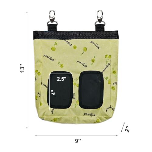 RIOUSSI Guinea Pig Hay Feeder, Hanging Rabbit Hay Feeder Bag. GreenCherries - color: Greencherries